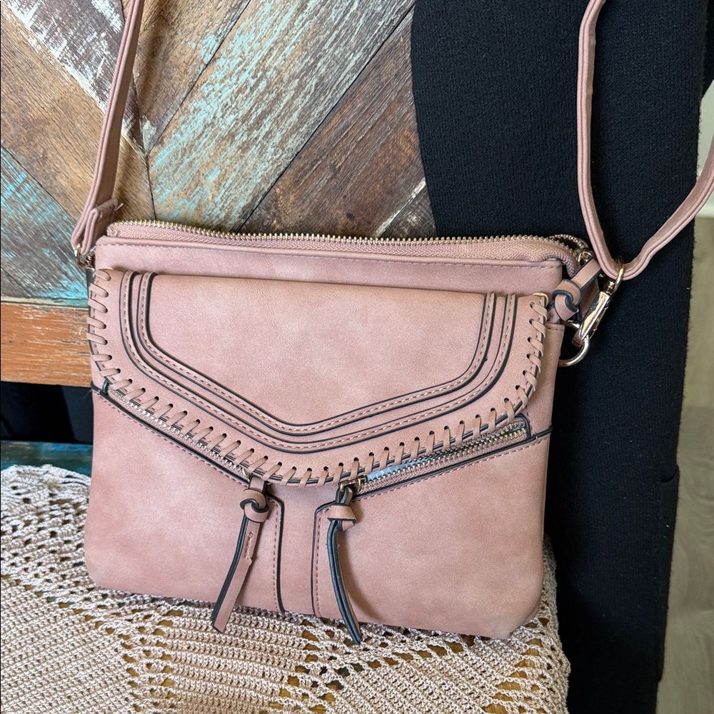Elegant Pink Crossbody Bag